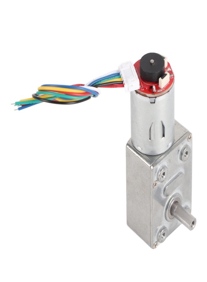 Walfront DC 12V High Torque Turbine Gear Motor with Encoder Strong Self Locking 40RPM - Image 1